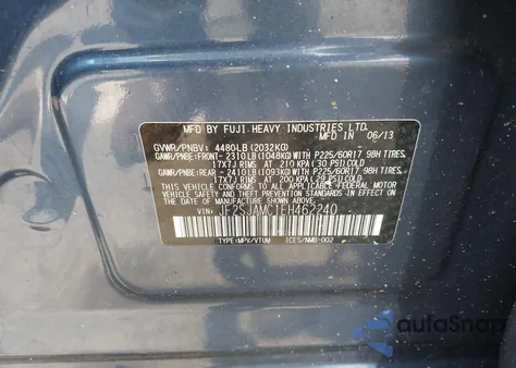 2014 Subaru Forester 2.5I Touring из США, поврежденный, VIN JF2SJAMC1EH462240